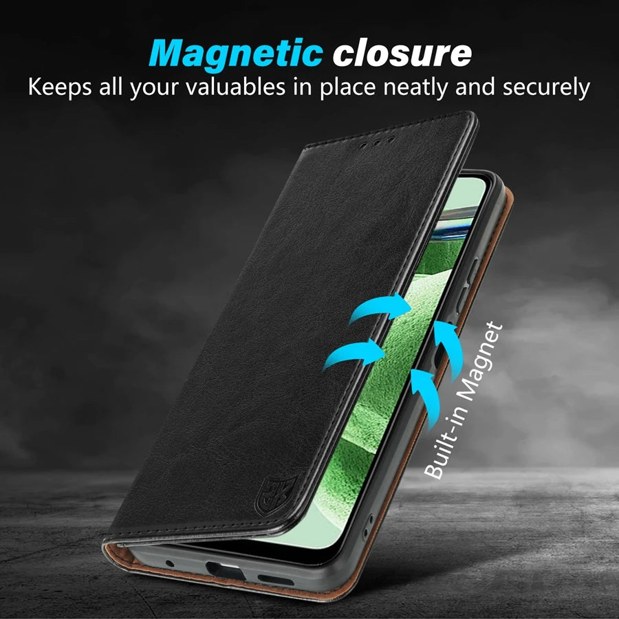 ZZXX Magnetic Leather Wallet Case | Xiaomi Redmi Note 12 Pro 11 10S POCO X5 12T