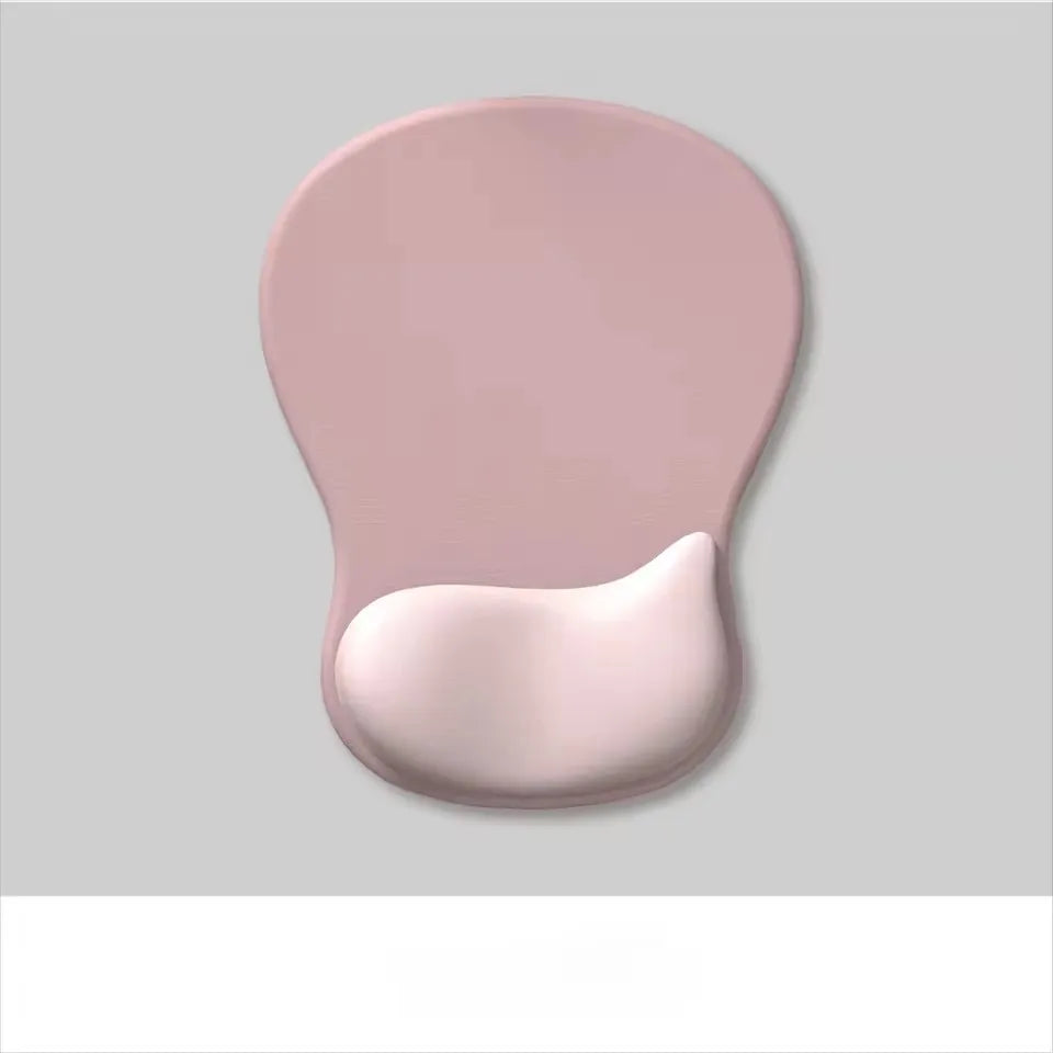 Ergonomic Mouse Pad with Gel Wrist Rest | Non-Slip PU Base Pain Relief Support