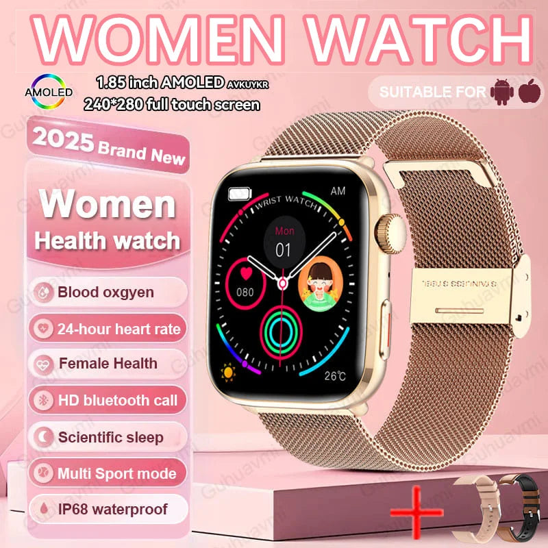 2025 AI Smart Diagnosis Watch HRV+PPG IP68 NFC | Blood Pressure Heart Rate Monitor
