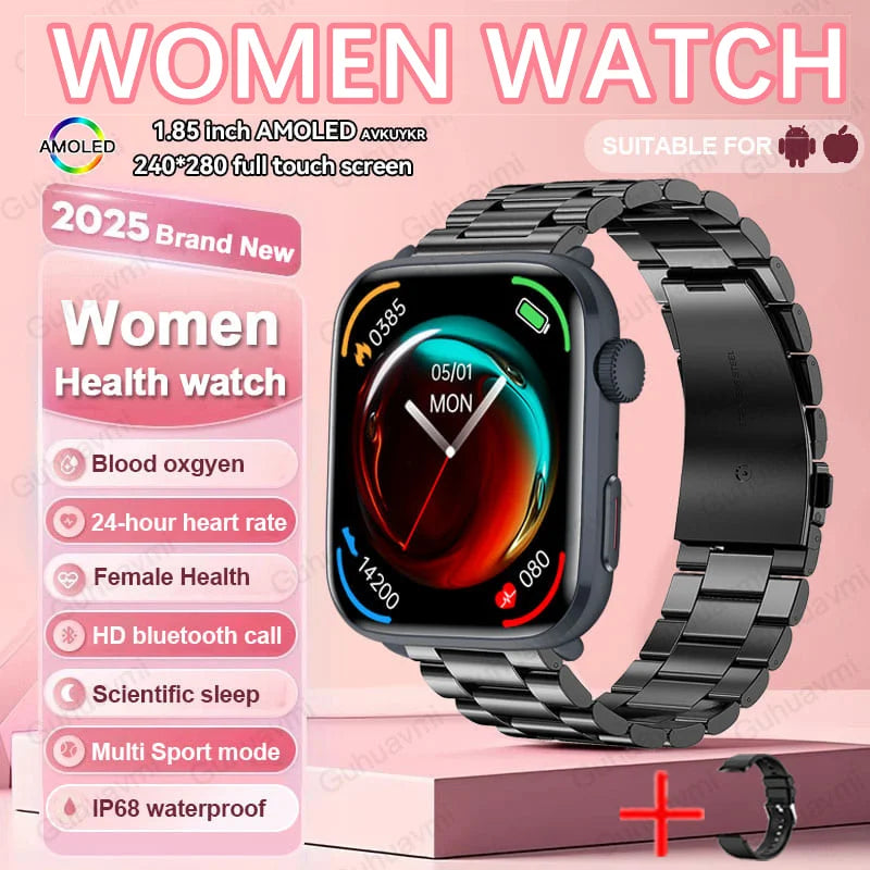 2025 AI Smart Diagnosis Watch HRV+PPG IP68 NFC | Blood Pressure Heart Rate Monitor