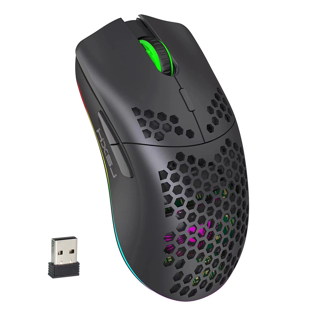 HXSJ T66 RGB Wireless Gaming Mouse | 2.4G Rechargeable Adjustable DPI Ergonomic