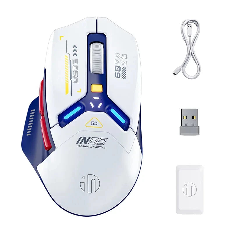 Inphic IN9 Wireless Gaming Mouse | PAW3311 Bluetooth RGB Rechargeable