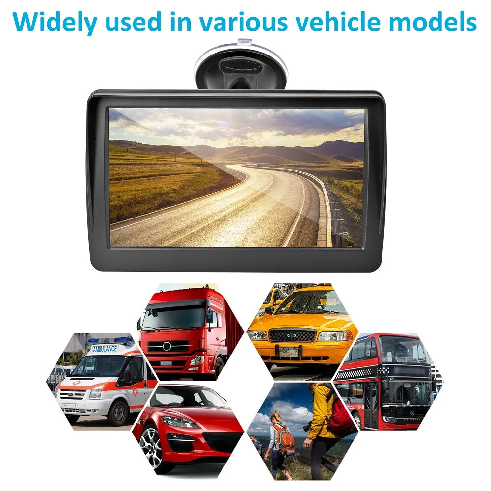 KMDRIVE 7" GPS Car Truck Navigator | 256M 16GB Type-C Charging Free Maps