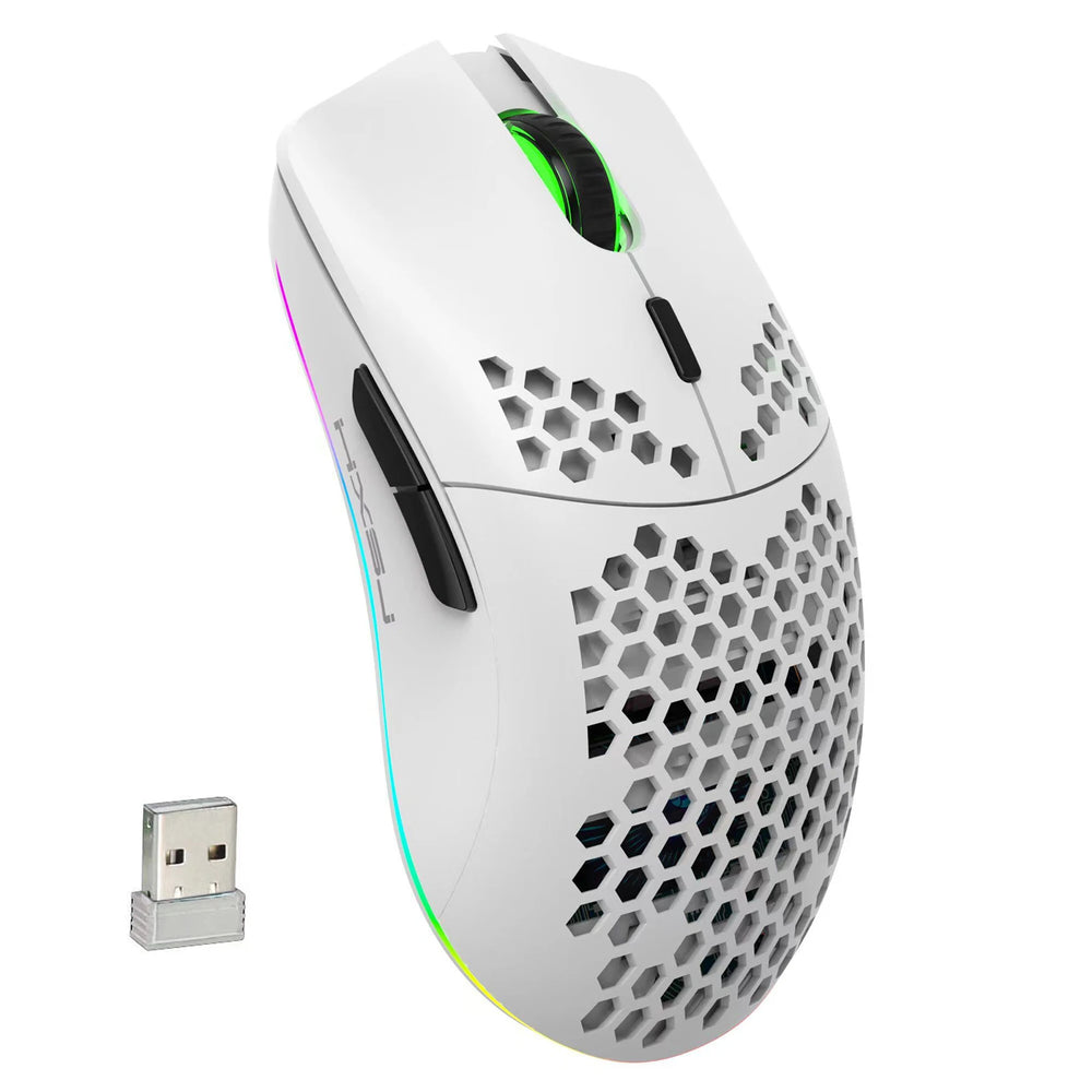 HXSJ T66 RGB Wireless Gaming Mouse | 2.4G Rechargeable Adjustable DPI Ergonomic