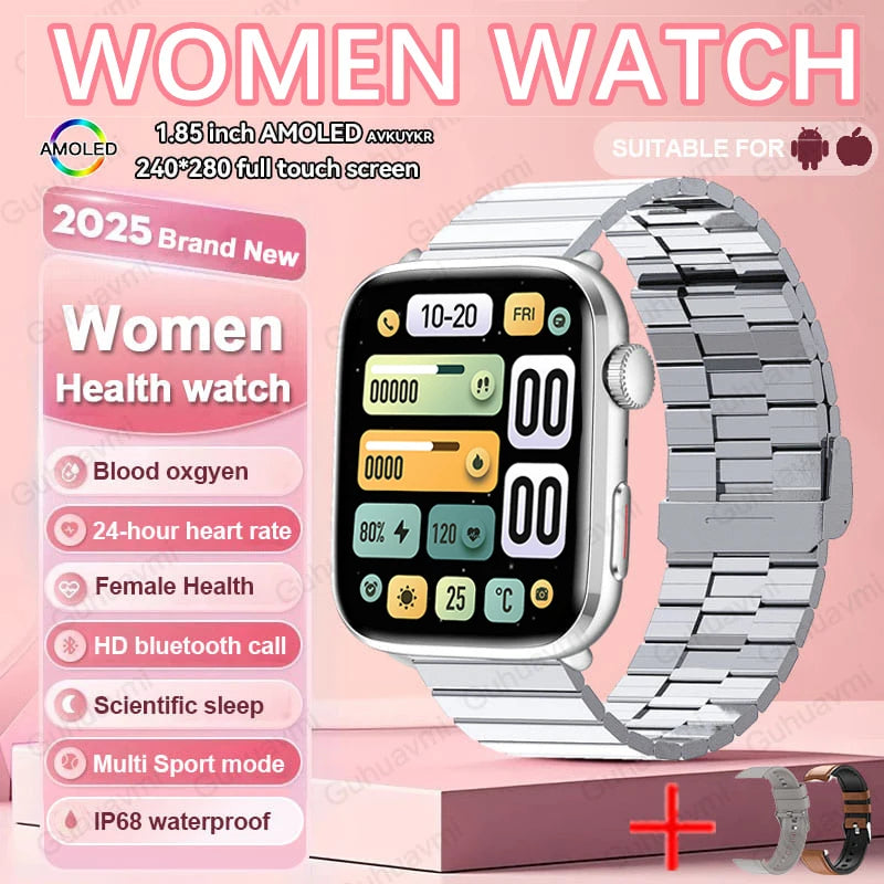 2025 AI Smart Diagnosis Watch HRV+PPG IP68 NFC | Blood Pressure Heart Rate Monitor