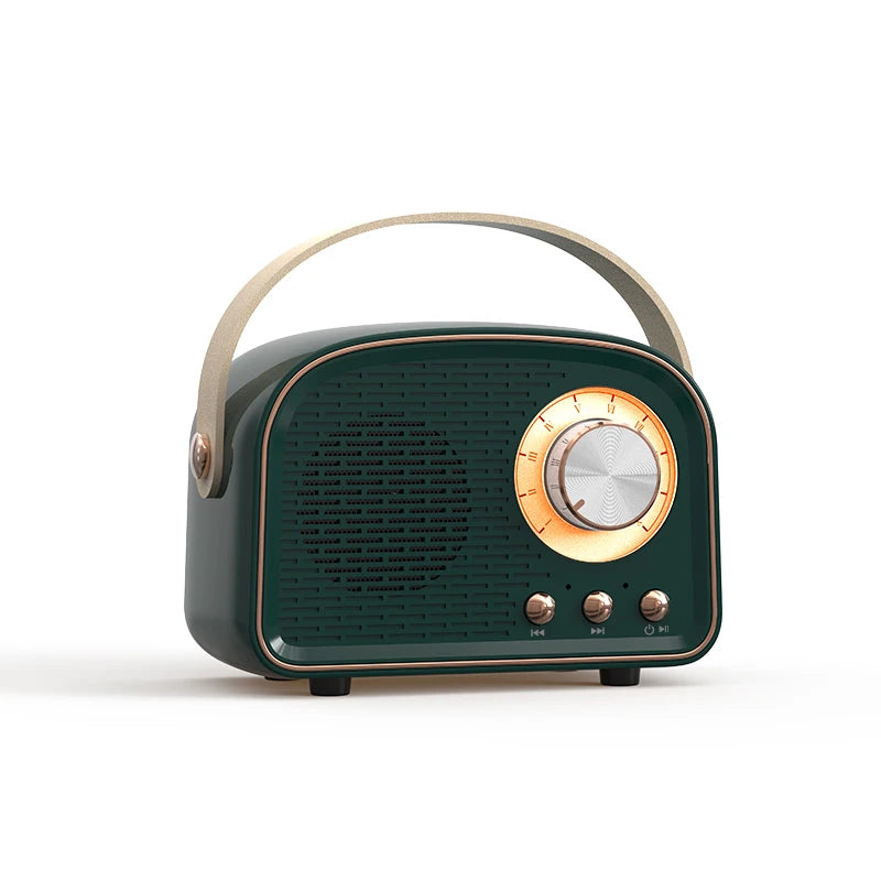 DW21 Retro Mini Bluetooth Speaker | Classic Stereo Subwoofer Portable Home Decoration