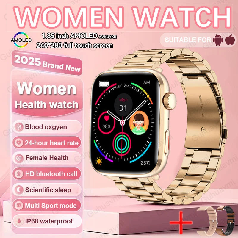 2025 AI Smart Diagnosis Watch HRV+PPG IP68 NFC | Blood Pressure Heart Rate Monitor