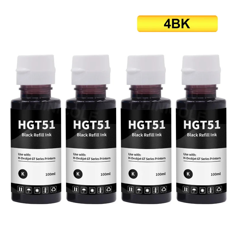 HINICOLE GT51 GT52 Dye Ink Bottle | HP DeskJet GT 5810 5820 310 410 318 418