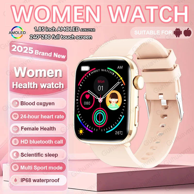 2025 AI Smart Diagnosis Watch HRV+PPG IP68 NFC | Blood Pressure Heart Rate Monitor