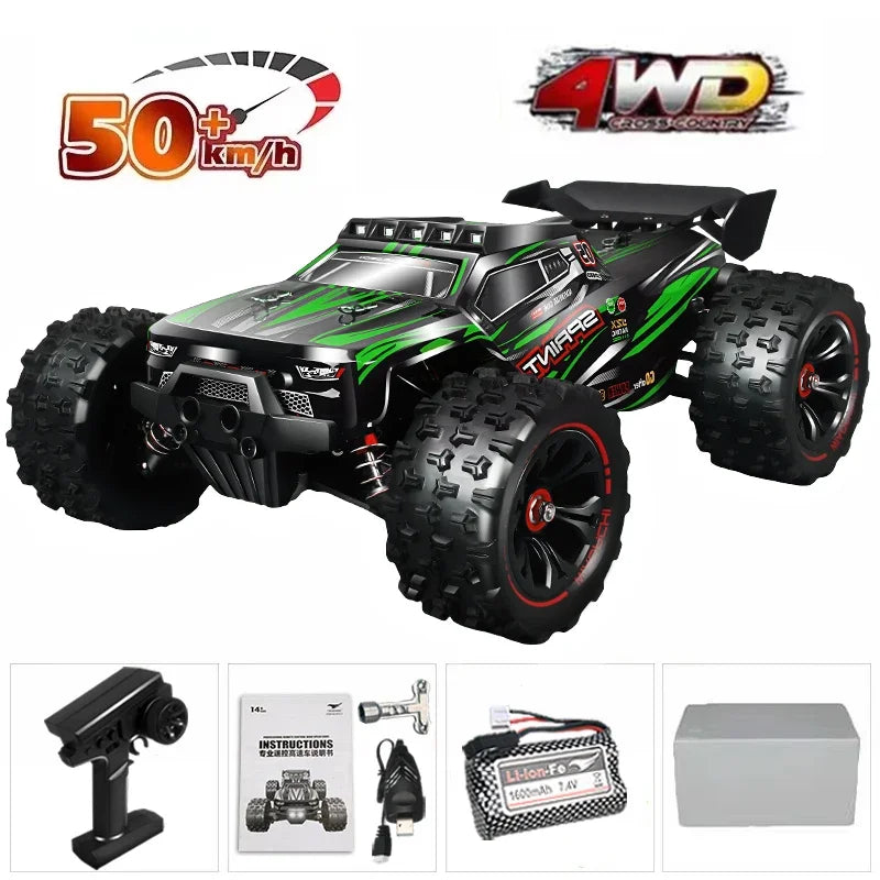 4WD RC Monster Truck 1:16 85KM/H LED | High Speed Drift 4x4 vs WLtoys 124017