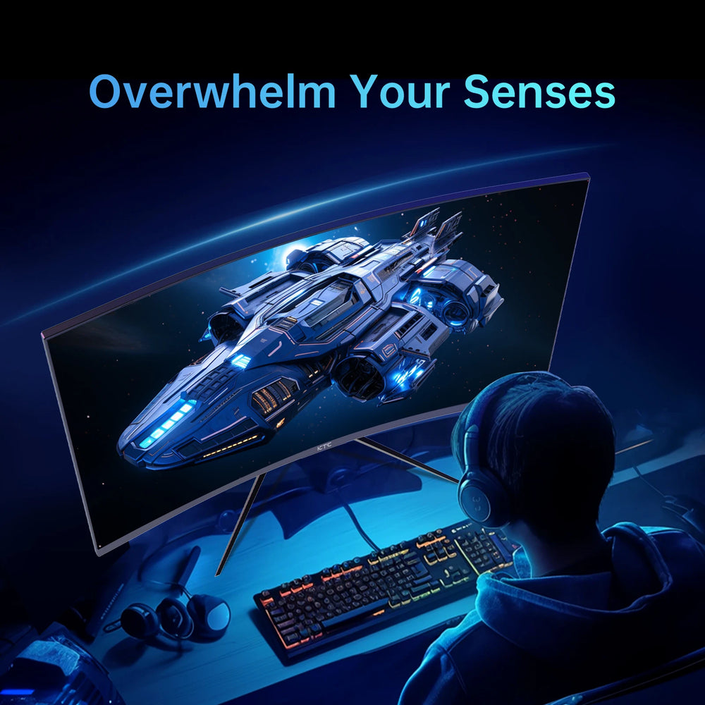 KTC 32" 240Hz Curved Gaming Monitor 1500R | 1080P 125% sRGB 1ms FreeSync G-Sync HDR10