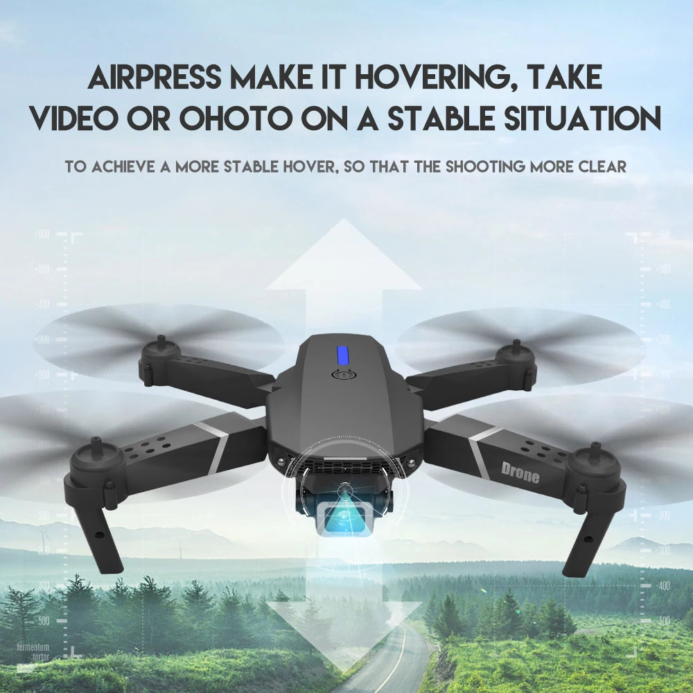 E88 Pro RC Drone 4K + 1080P Dual Camera | WiFi FPV Foldable Height Hold 2024