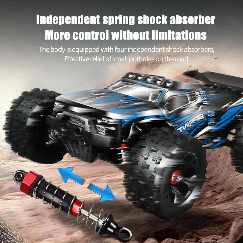 4WD RC Monster Truck 1:16 85KM/H LED | High Speed Drift 4x4 vs WLtoys 124017