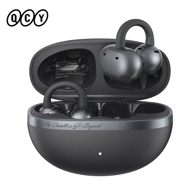 QCY Crossky C50 Open Ear Clip-On Earbuds BT 6.0 | 4 Mic AI Call Bass Boost Sport