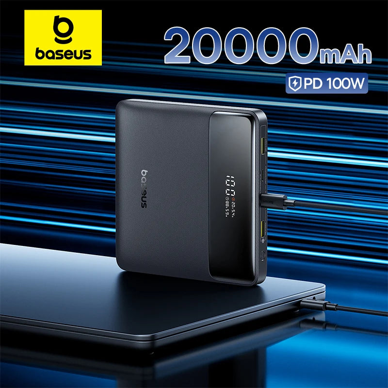 Baseus 100W Power Bank 20000mAh | PD Fast Charge Laptop MacBook iPhone Samsung