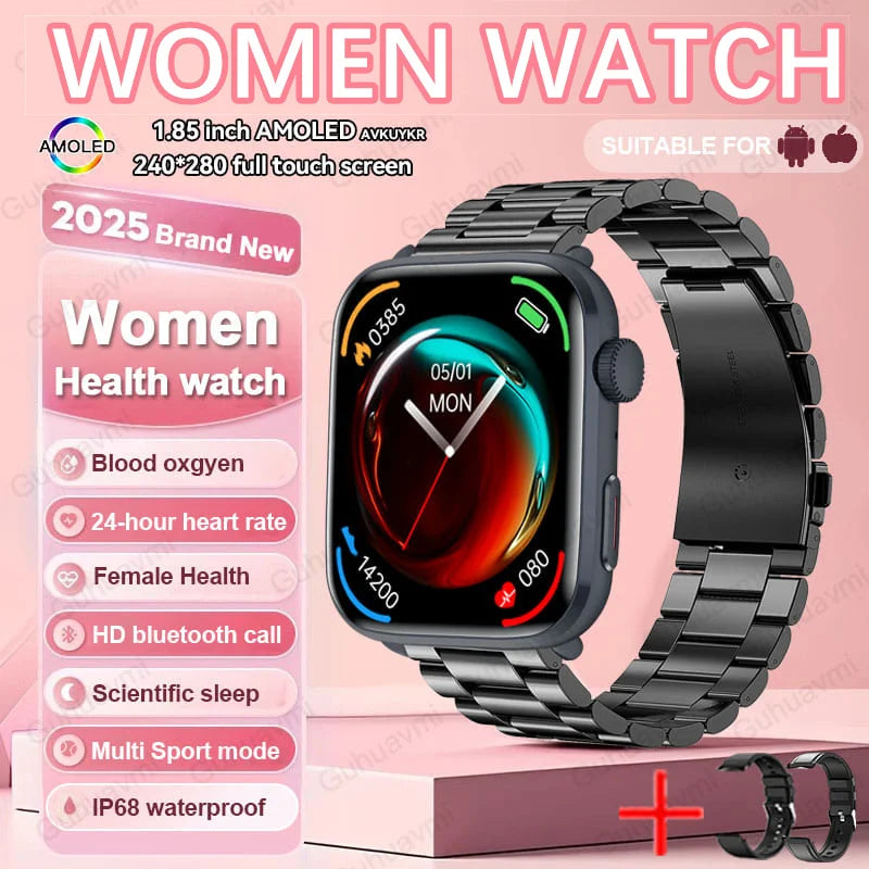 2025 AI Smart Diagnosis Watch HRV+PPG IP68 NFC | Blood Pressure Heart Rate Monitor