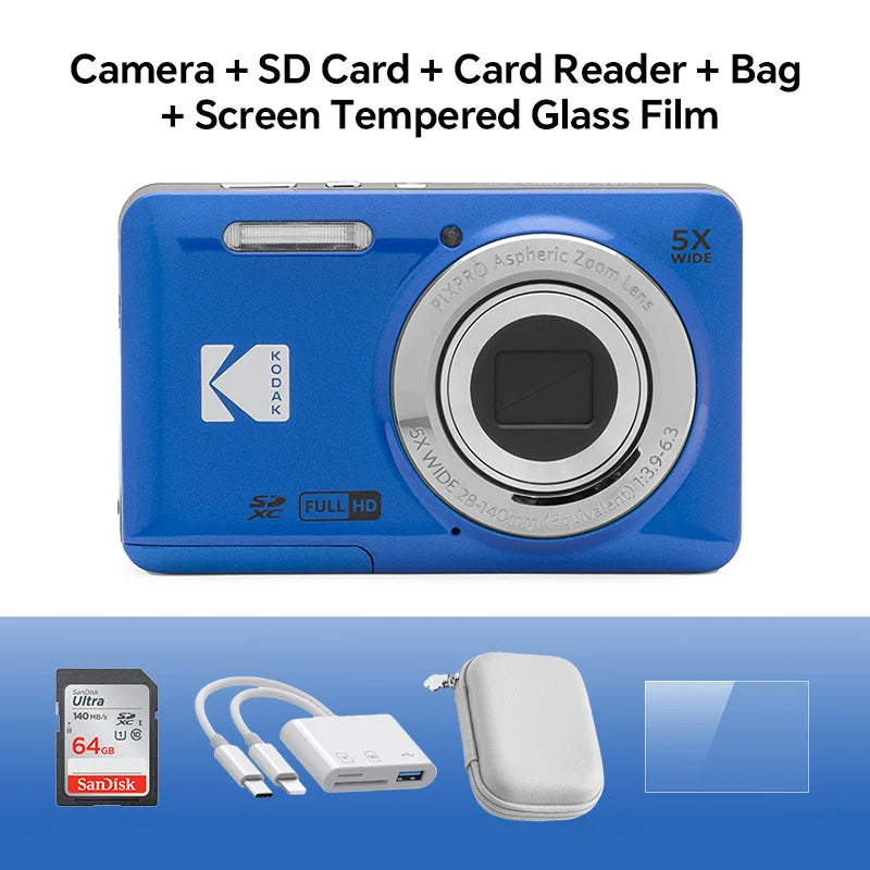 Kodak PIXPRO FZ55 Digital Camera 16MP 5X Zoom | 1080P + 32GB SD Card Kit