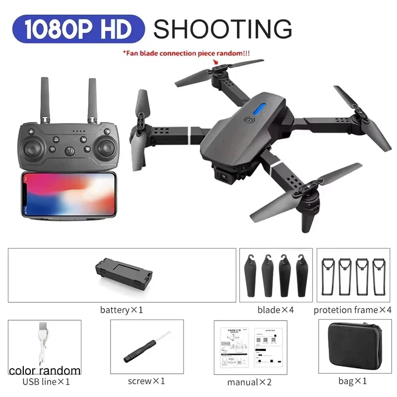 KBDFA E88 Pro 4K RC Drone Wide Angle Camera | Foldable Helicopter Quadcopter 2025