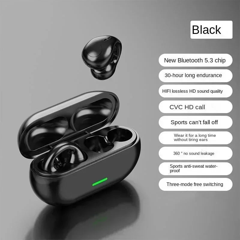 T75 Bone Conduction Wireless Headphones BT 5.3 | HiFi Waterproof Sports TWS