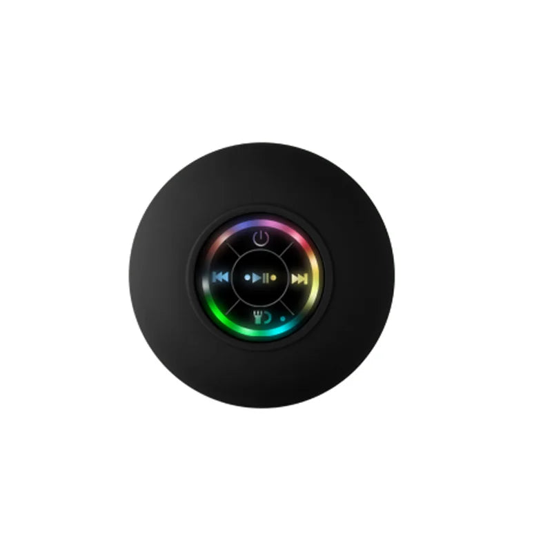 Waterproof Bluetooth Shower Speaker | Suction Cup LED Lights 3D Surround Subwoofer