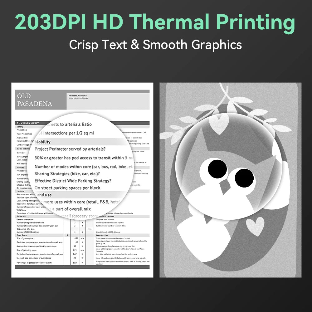 Phomemo M08F Wireless Thermal A4 Printer BT | Portable Label Maker iOS Android PC