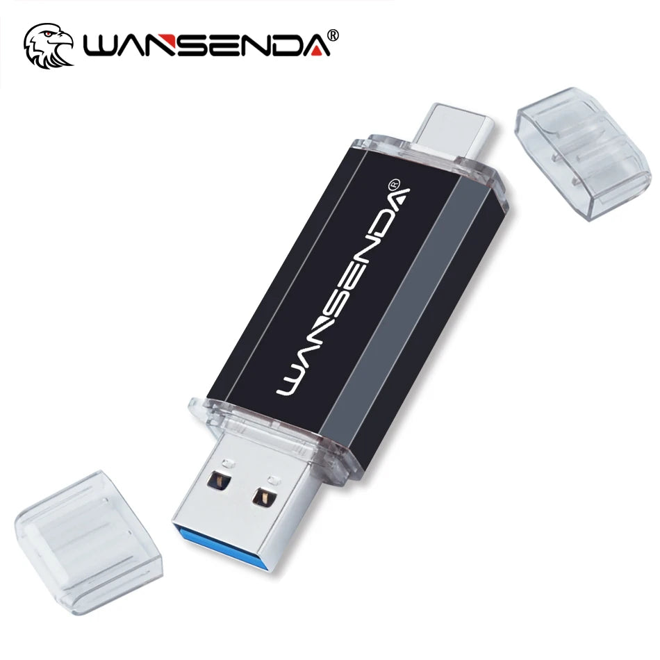 WANSENDA OTG Type-C USB 3.0 Flash Drive | 16GB–512GB Pen Drive for USB-C Devices