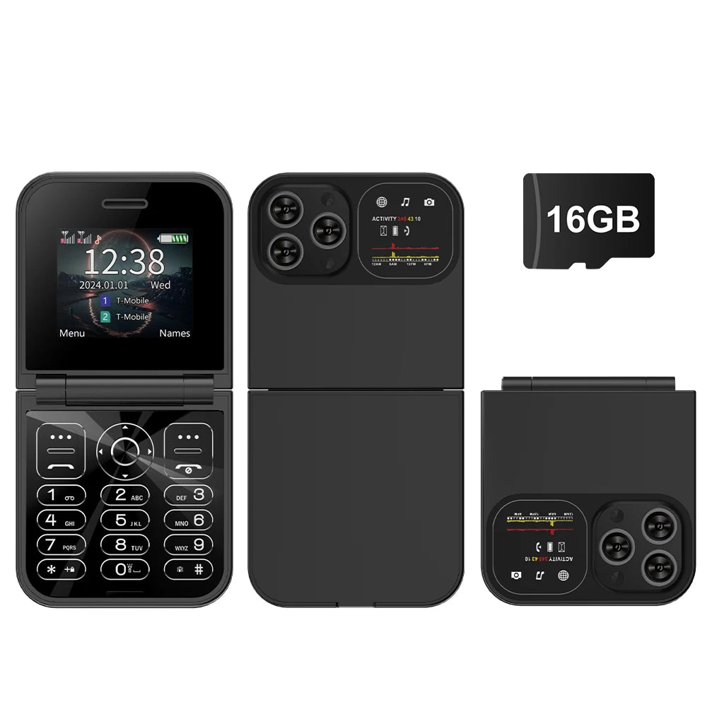 SERVO F15 Mini Flip Phone 2G GSM | 2.0" Dual SIM Speed Dial Magic Voice Fold