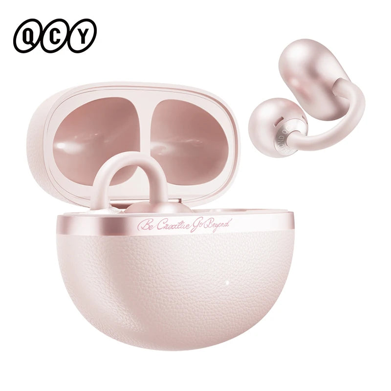 QCY Crossky C50 Open Ear Clip-On Earbuds BT 6.0 | 4 Mic AI Call Bass Boost Sport