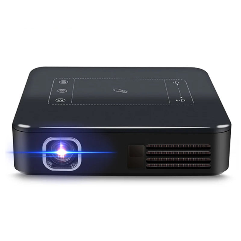 WZATCO D13 4K DLP Pocket Projector Android | WiFi Built-in Battery Smart Home Theater