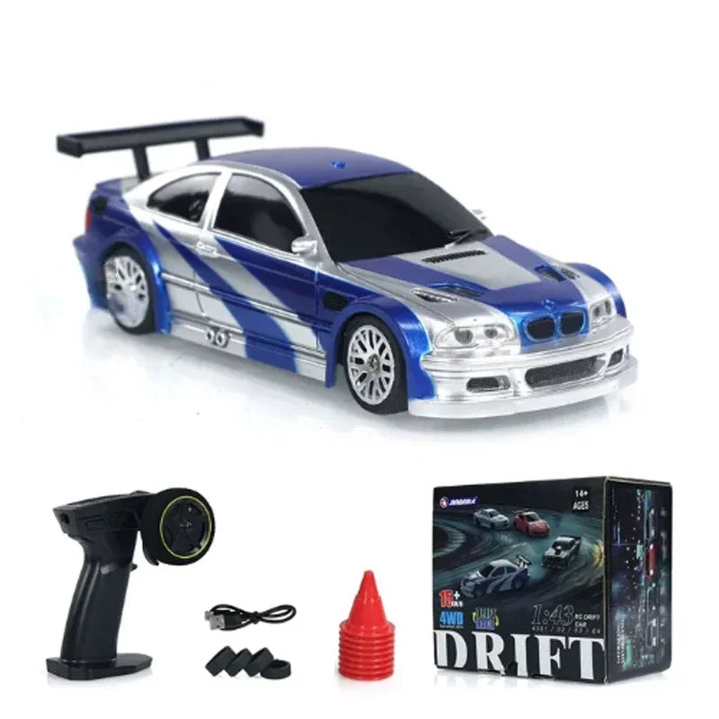 SMODELF 2.4G RC Drift Car 1:43 4WD | High Speed Mini Racing Model Boy Toy
