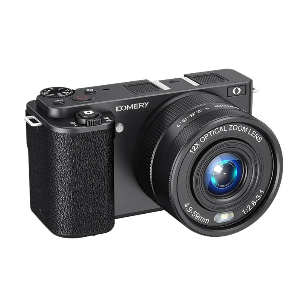 4K 64MP Digital Camera 12X Optical Zoom | Flip Screen Vlog Camcorder Livestream