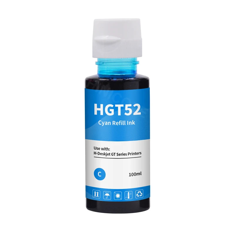 HINICOLE GT51 GT52 Dye Ink Bottle | HP DeskJet GT 5810 5820 310 410 318 418