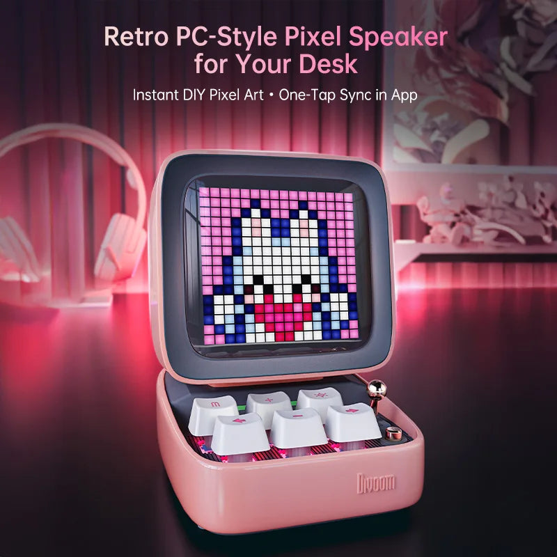 Divoom Ditoo-Pro Pixel Art Bluetooth Speaker | DIY LED Display Alarm Clock