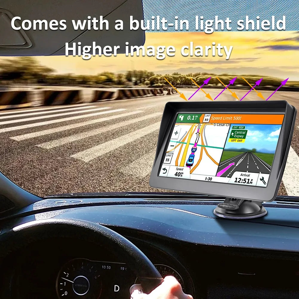 KMDRIVE 7" GPS Car Truck Navigator | 256M 16GB Type-C Charging Free Maps