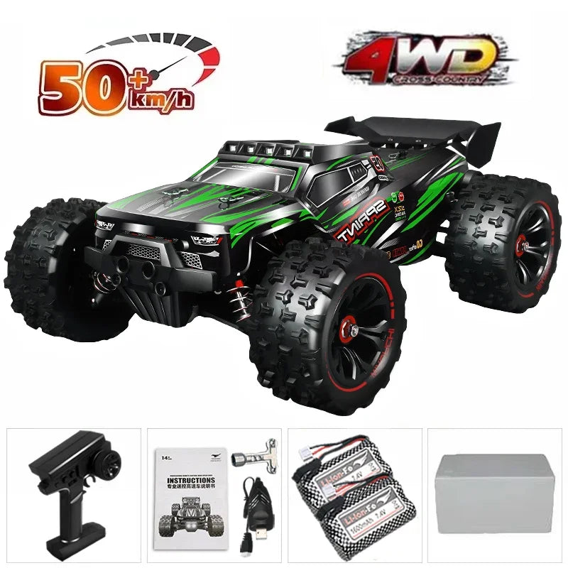 4WD RC Monster Truck 1:16 85KM/H LED | High Speed Drift 4x4 vs WLtoys 124017