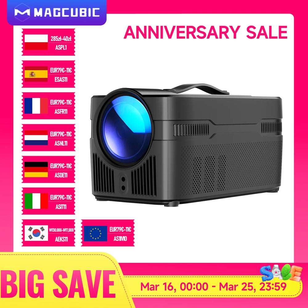 Magcubic HY450-C 900ANSI Ultra Short Throw Projector | 8K 1080P Auto Focus BT5.4