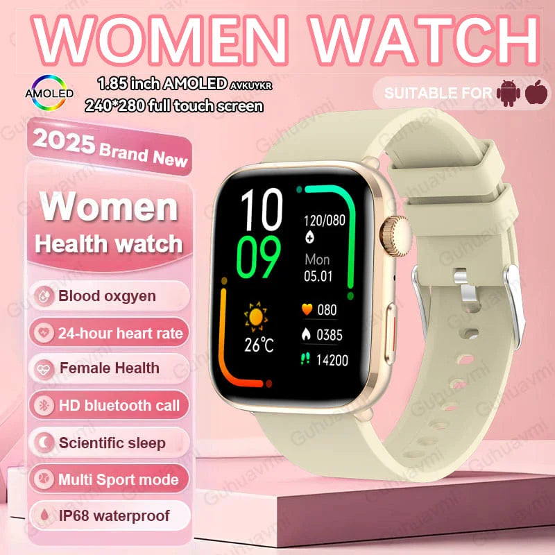 2025 AI Smart Diagnosis Watch HRV+PPG IP68 NFC | Blood Pressure Heart Rate Monitor