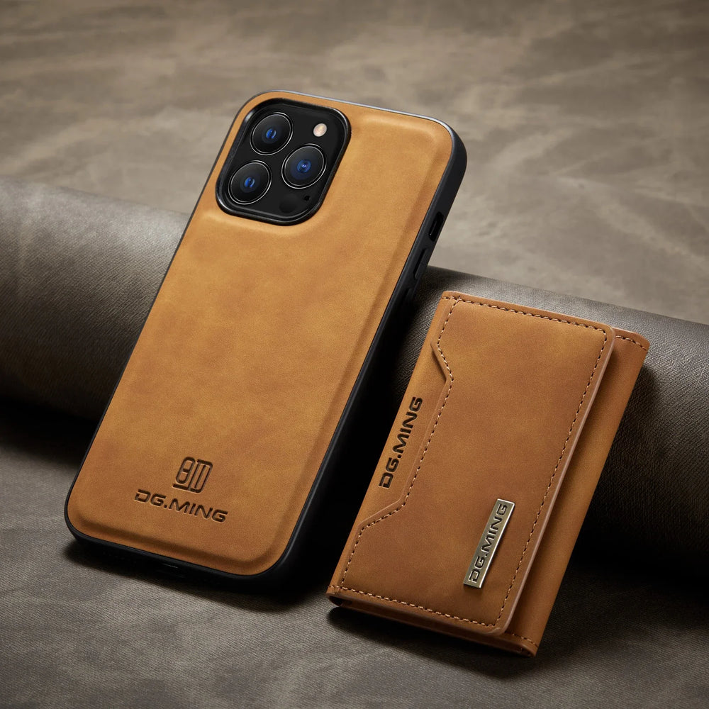 HQBBRO 2-in-1 Magnetic Leather Case | iPhone 16 17 Pro Max 15 14 13 12 Wallet Cards
