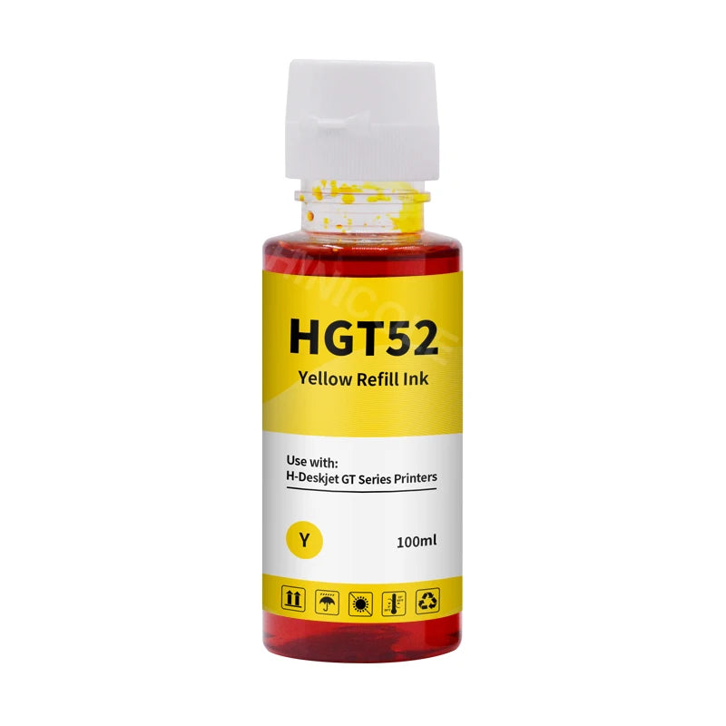 HINICOLE GT51 GT52 Dye Ink Bottle | HP DeskJet GT 5810 5820 310 410 318 418