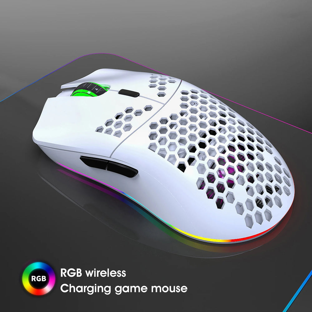 HXSJ T66 RGB Wireless Gaming Mouse | 2.4G Rechargeable Adjustable DPI Ergonomic