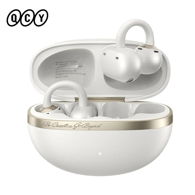QCY Crossky C50 Open Ear Clip-On Earbuds BT 6.0 | 4 Mic AI Call Bass Boost Sport