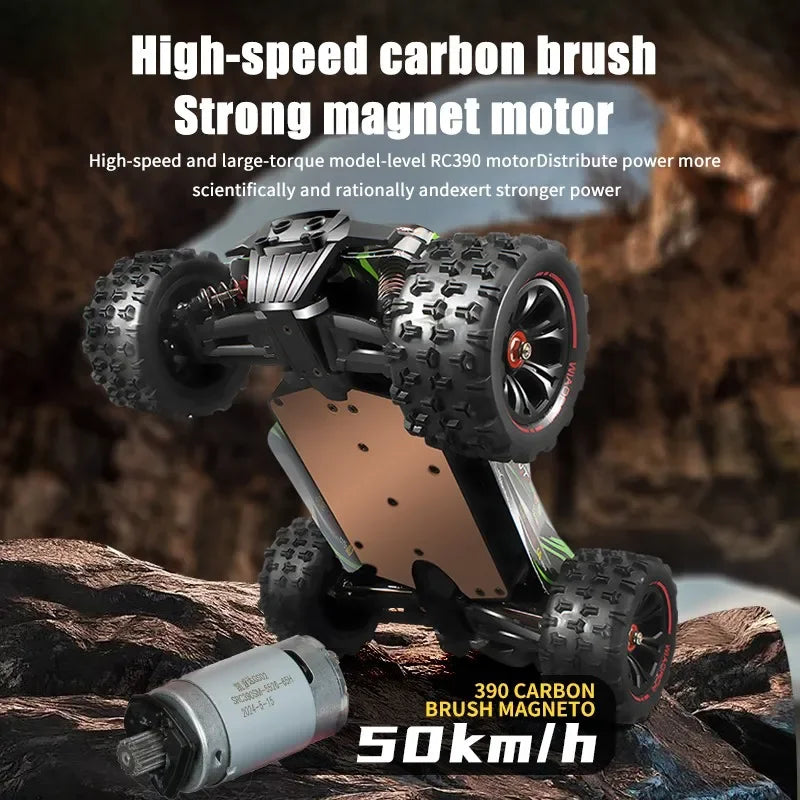4WD RC Monster Truck 1:16 85KM/H LED | High Speed Drift 4x4 vs WLtoys 124017