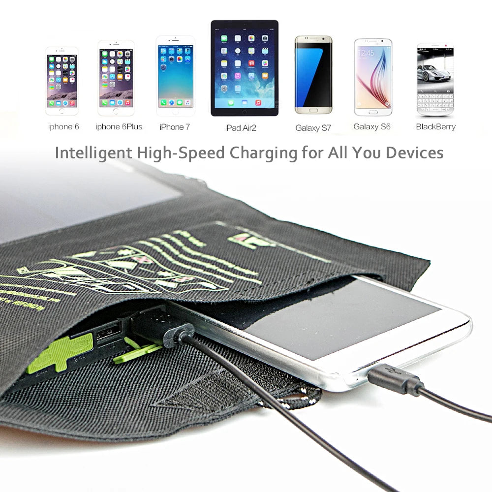 ALLPOWERS 5V 21W Solar Panel Charger | Built-in 10000mAh Battery Waterproof Outdoor