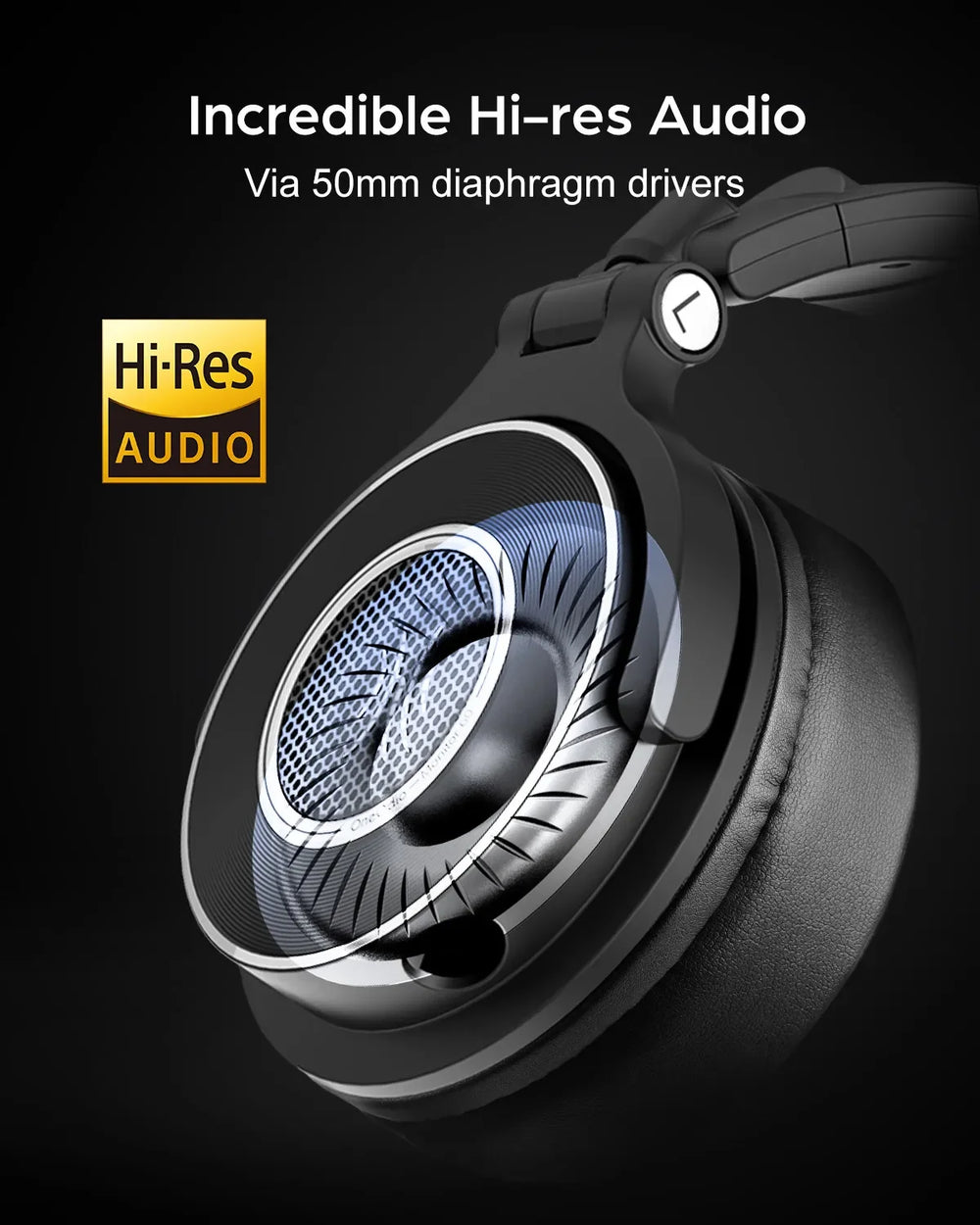 Oneodio Monitor 60 Wired Studio DJ Headphones | HiFi Hi-Res Over-Ear + Microphone