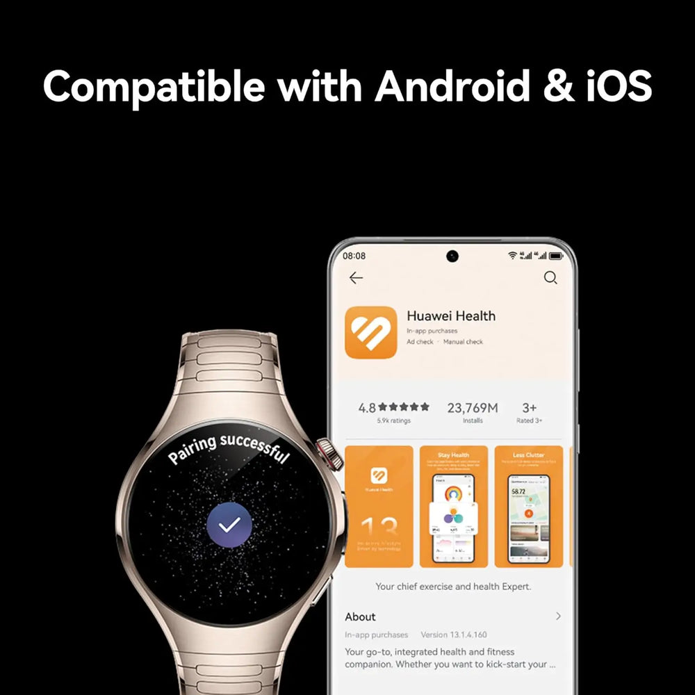 HUAWEI WATCH 5 eSIM Smartwatch | X-TAP Health MOT Blood Oxygen Running iOS Android