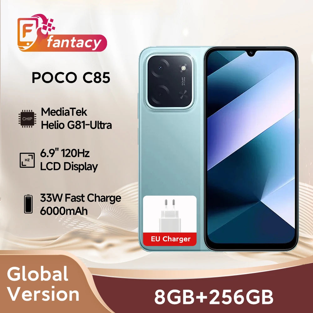 POCO C85 Global Smartphone Helio G81 Ultra | 6.9" 120Hz 6000mAh 50MP NFC 33W