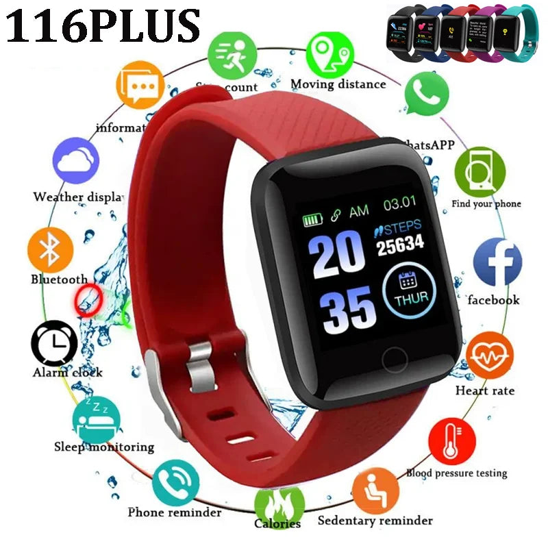 116Plus Smart Watch D13 | Message Remind Music Control Step Calories Alarm Clock