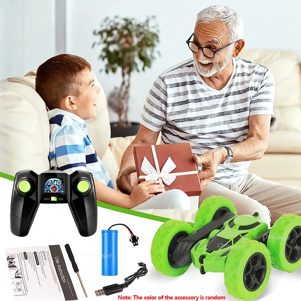 Chriyungel Double-Sided Flip RC Stunt Car 2.4G | 360° Rotation High Speed Drift