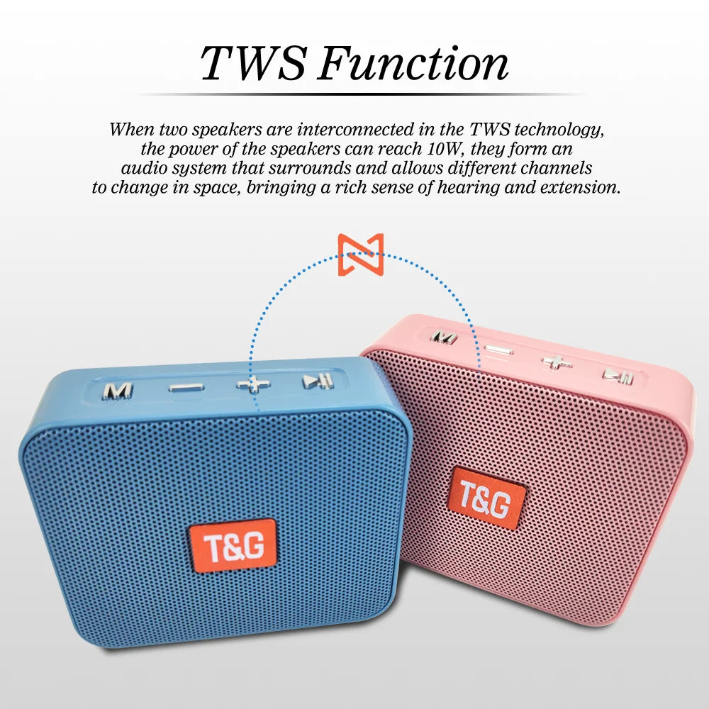TG166 Portable Bluetooth Mini Boombox Speaker | USB TF Bass Column Outdoor