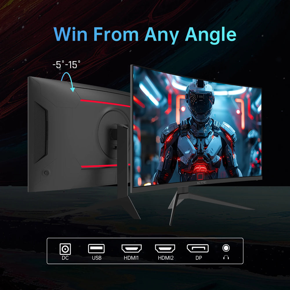KTC 32" 240Hz Curved Gaming Monitor 1500R | 1080P 125% sRGB 1ms FreeSync G-Sync HDR10